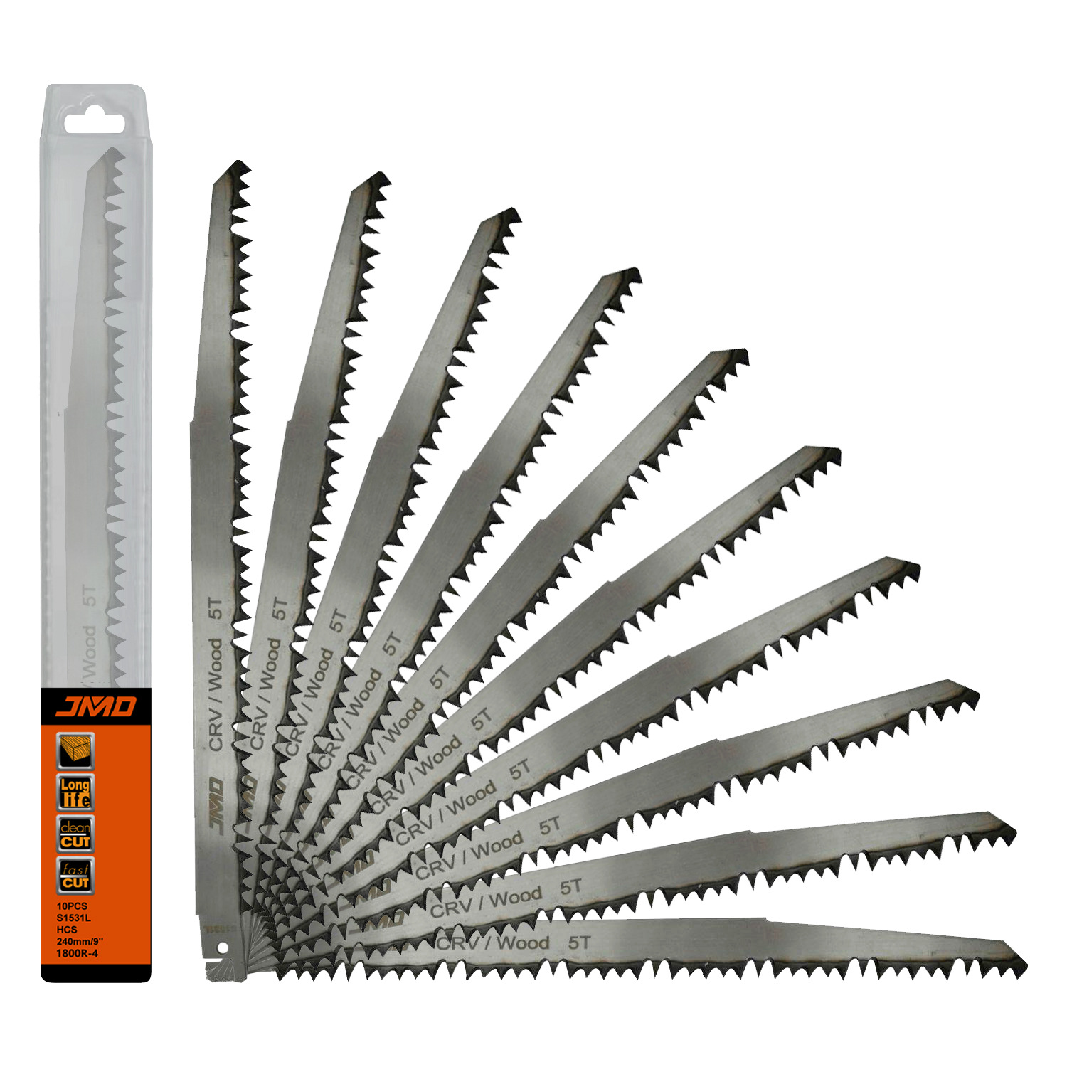 10pcs S1531L 240mm5T Garden saw reciprocating saw blade reciprocating saw blade saber saw blade reciprocating saw strip