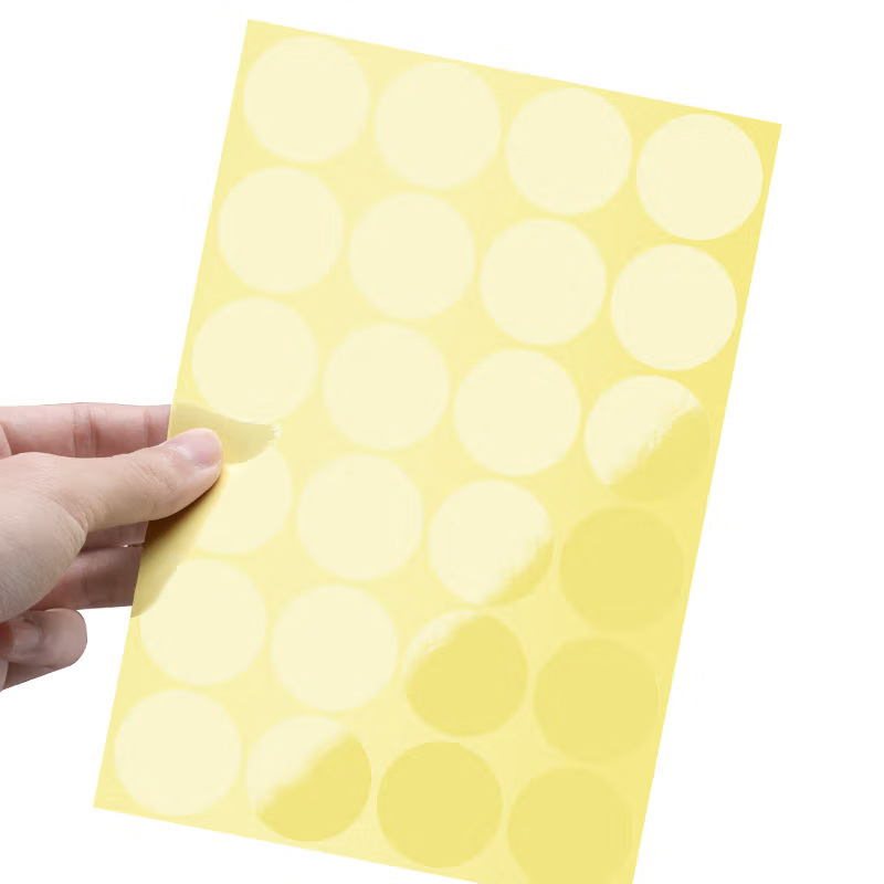 Strong adhesive transparent sealing stick round PET sticker gift box pvc sticker printing label spot postage