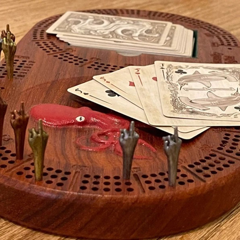 Независимая станция New Funny Hang Ten Cribbage Колышки креативная Интерактивная настольная игра забавная карточная игра