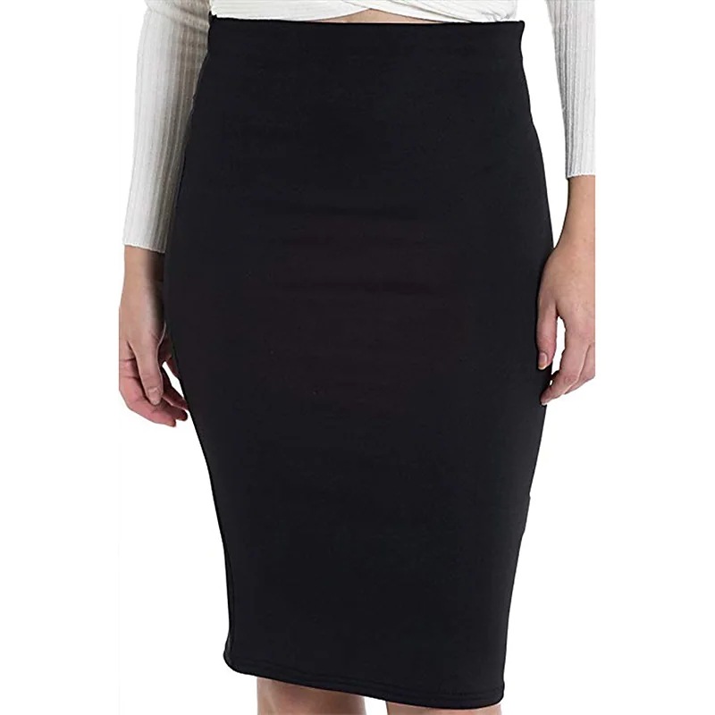 2024 Amazon New European and American Cross-border Double Hip Skirt Business Wear High Waist A- line Skirt Foreign Trade Women's Clothing