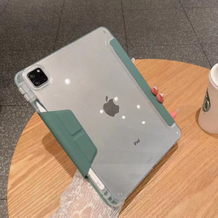 Для ipadair5 защитный чехол Пряжка Pro11 анти-изгиб 10,9 прозрачный акрил 10,2Y складной Анти-падение кожаный чехол