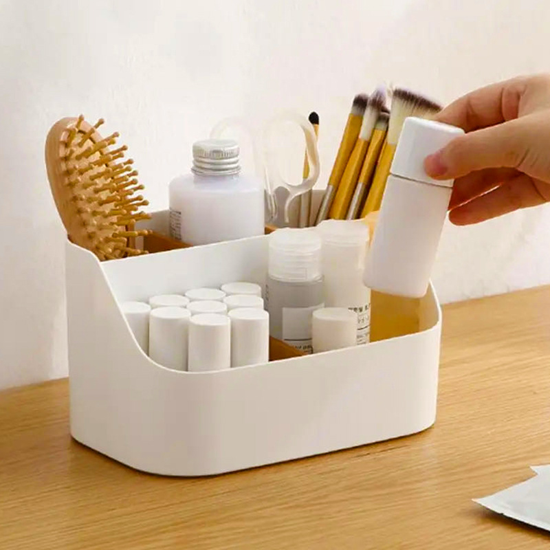 Desktop Makeup Storage Box Simple Split Remote Control Storage Rack Student Dormitory Stationery Sundries Arrangement Box