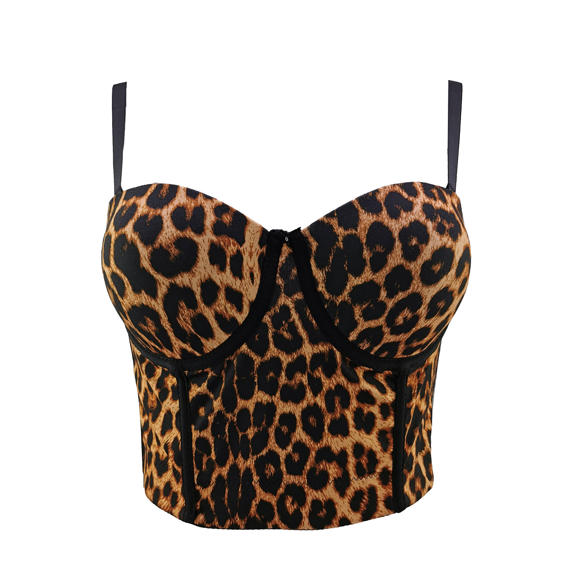 New Design Sense Outer Wear Small Camisole Summer Retro Leopard Print Short European and American Temperament Character Top for Women