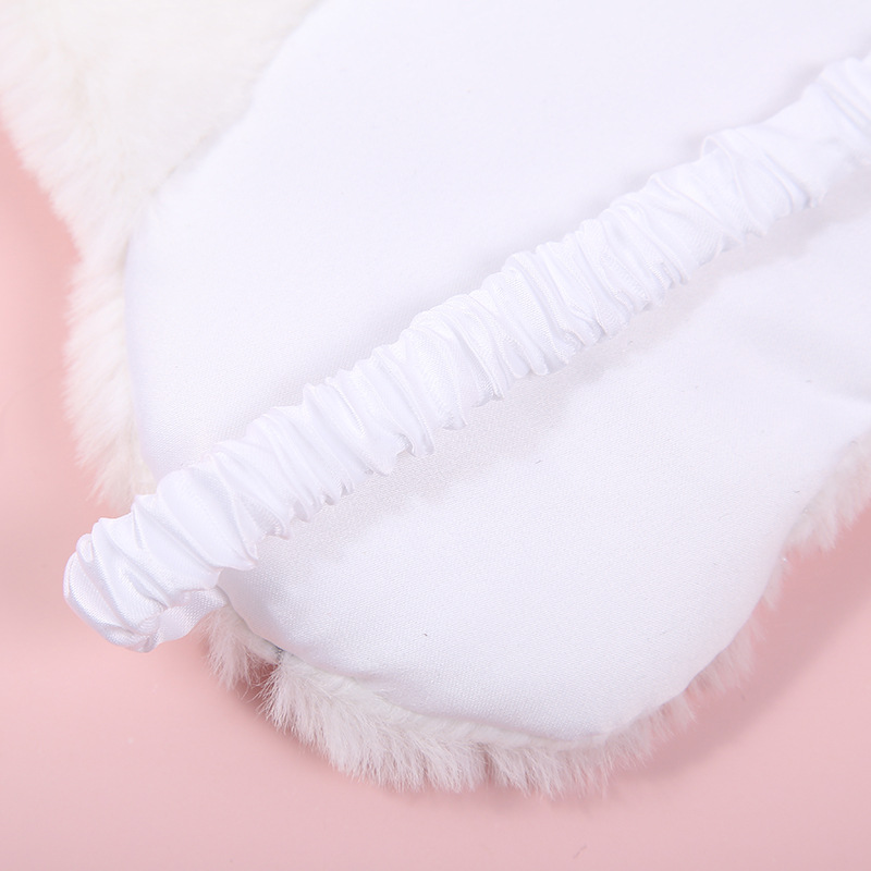 2022 new creative children's plush cute bow cat shading eye mask lunch break sleep eye mask