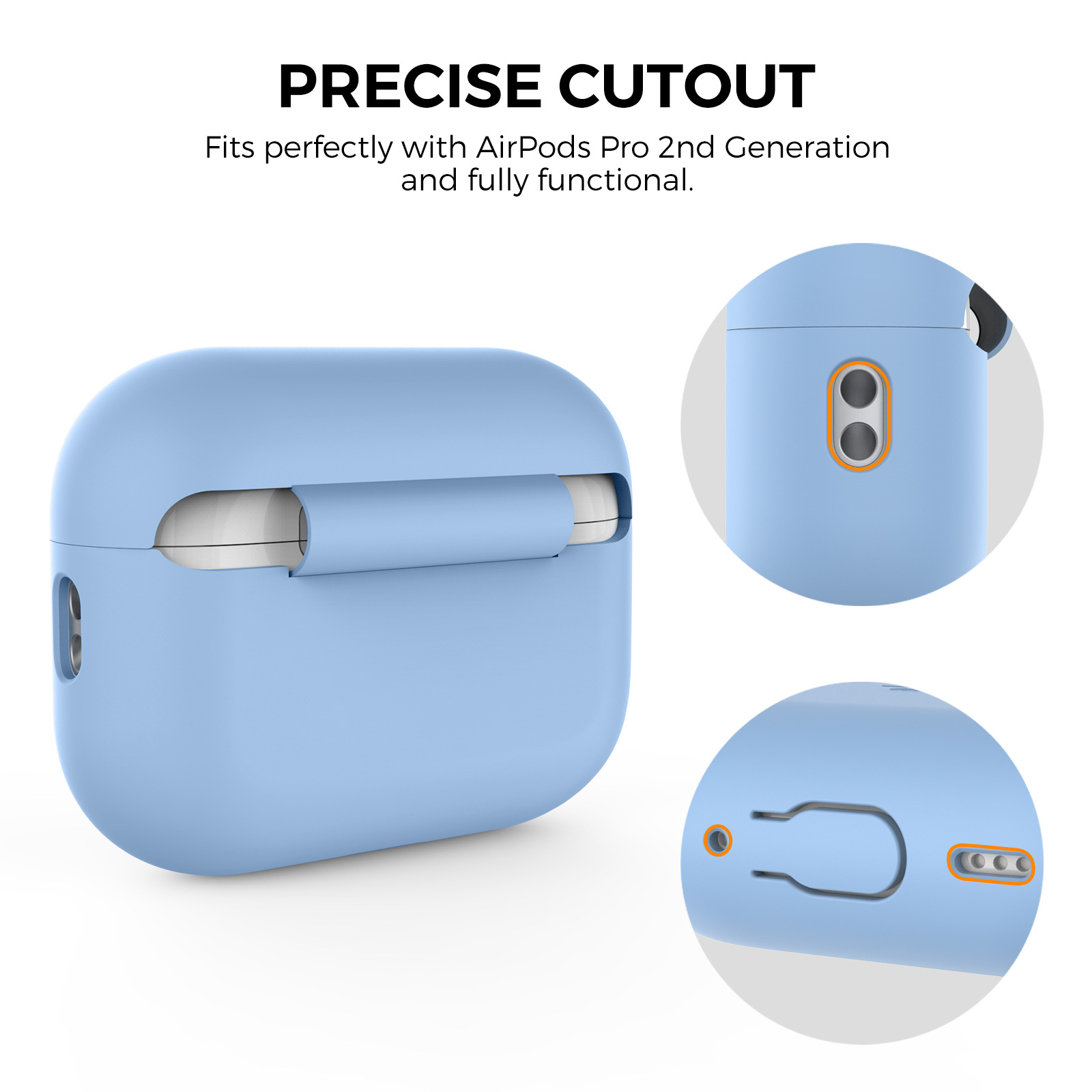 Applicable to Apple AirPods Pro 2 silicone protective shell universal Lightning & TypeC dust plug