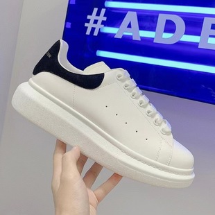 Cross-border foreign trade couples High version McQueen small white shoes muffin thick bottom increased all-match casual men's and women's board shoes tide
