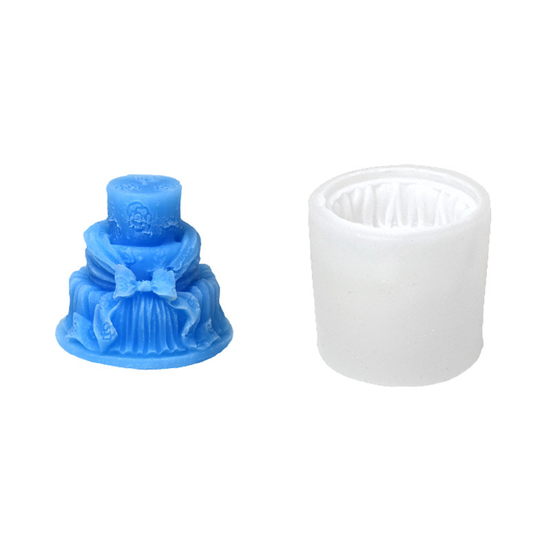 Qikai creative bow cake aromatherapy candle silicone mold DIY Fondant chocolate cake baking mold