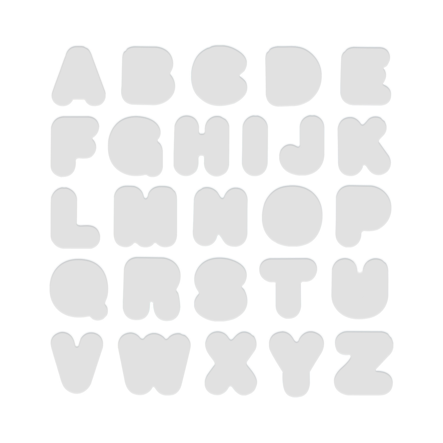 diy crystal drop glue epoxy resin quicksand letter mini double layer quicksand English mirror silicone mold. E area