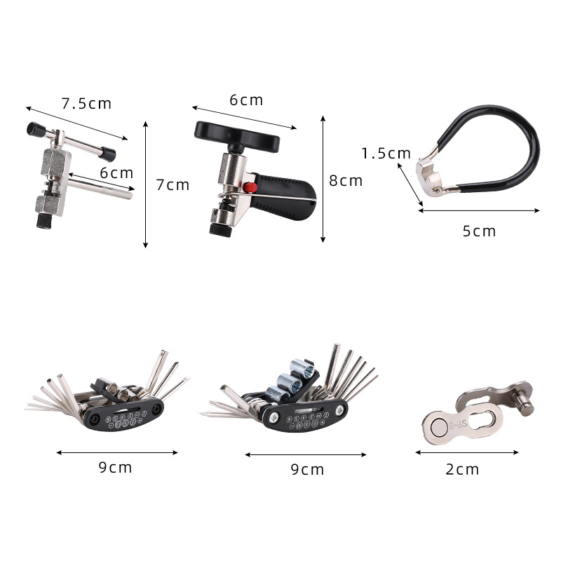 Remove the center shaft tooth plate flywheel bicycle mountain bike tool chain cutter hexagon wrench spoke wrench bracket