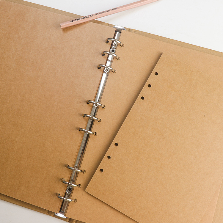 2089 retro loose-leaf core thickened Kraft paper notebook pages removable without Ge hand picture set
