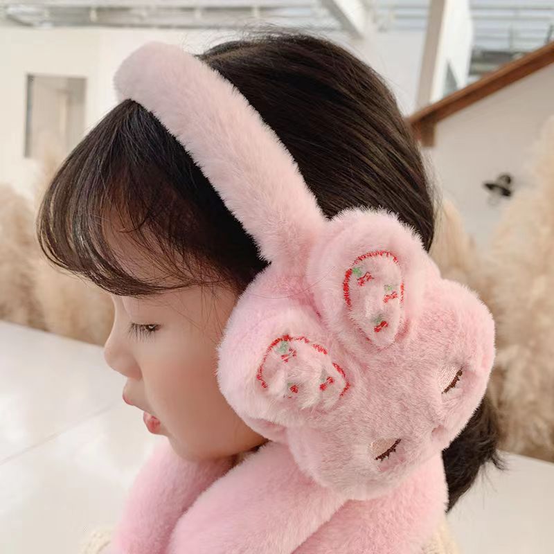 Children's Ear Muffs Autumn/Winter New Plush Cute Cartoon Student Warm Ear Muffs Girl Anti-Cold Anti-Frost Girls Ear Protection