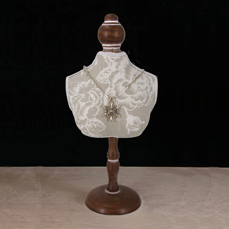 A generation of hair model jewelry rack necklace display rack classic gray pattern window decoration jewelry rack