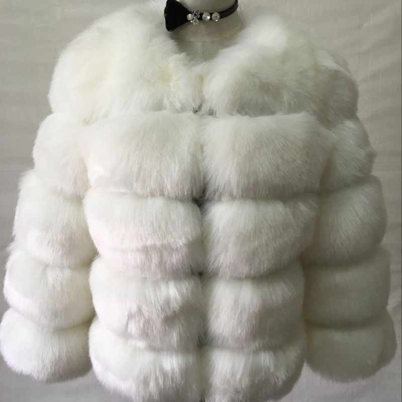 Fur European and American best selling faux fox fur faux fur coat women's short long sleeve fur faux fur coat