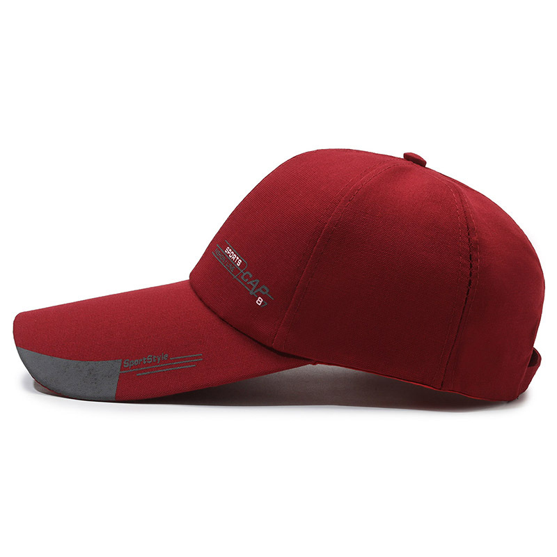 New Hat Men's Spring and Summer Outdoor Baseball Cap Long Brim Canvas Sunscreen Shade Letter Fishing Cap Cap