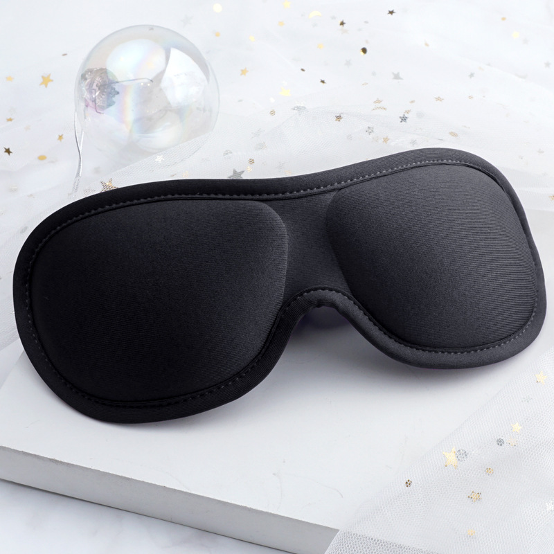 Cross-border new 3d three-dimensional eye mask easy to carry travel nap shading eye protection rebound memory cotton silk eye mask