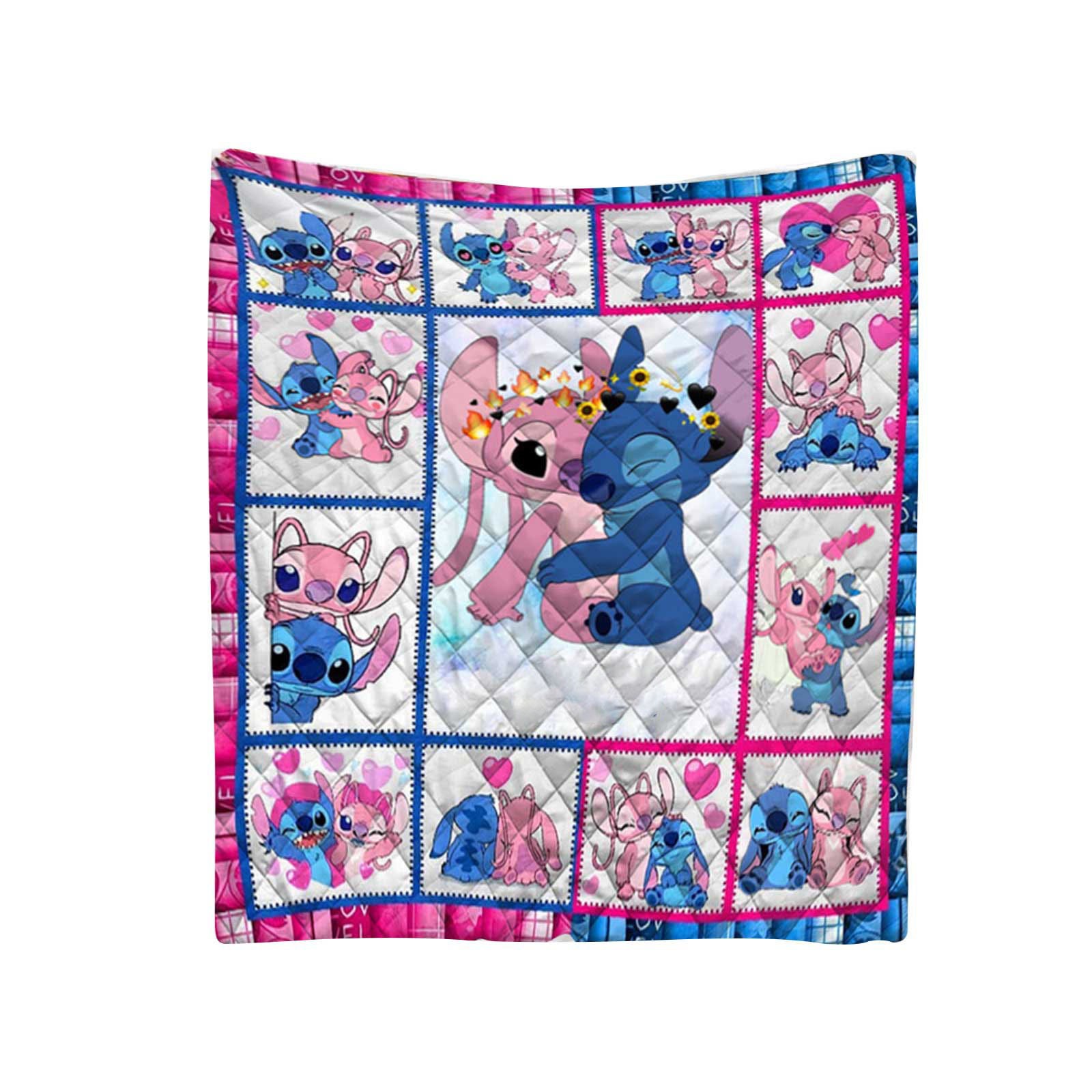 Cross-border Amazon hot cartoon Stitch flannel printed blanket