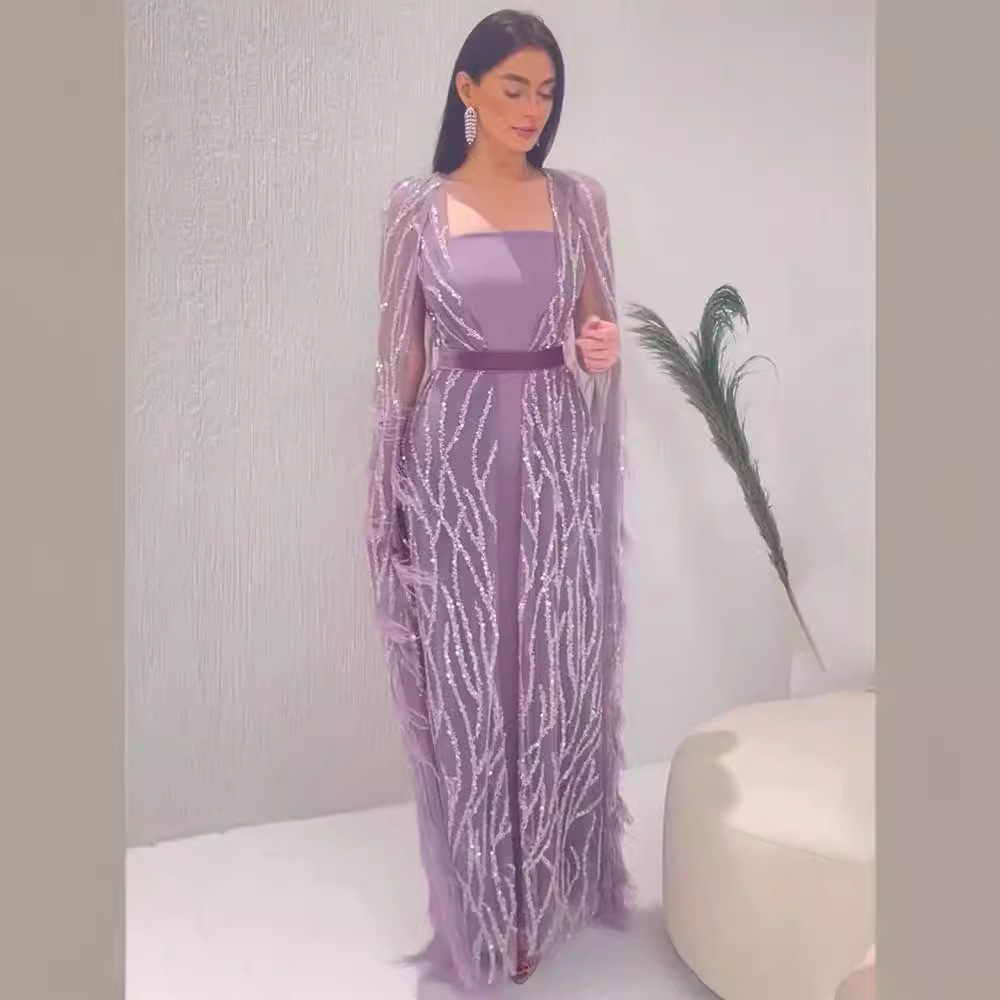 Cross-border European and American elegant sexy dress evening dress socialite temperament host performance banquet dress sexy dress