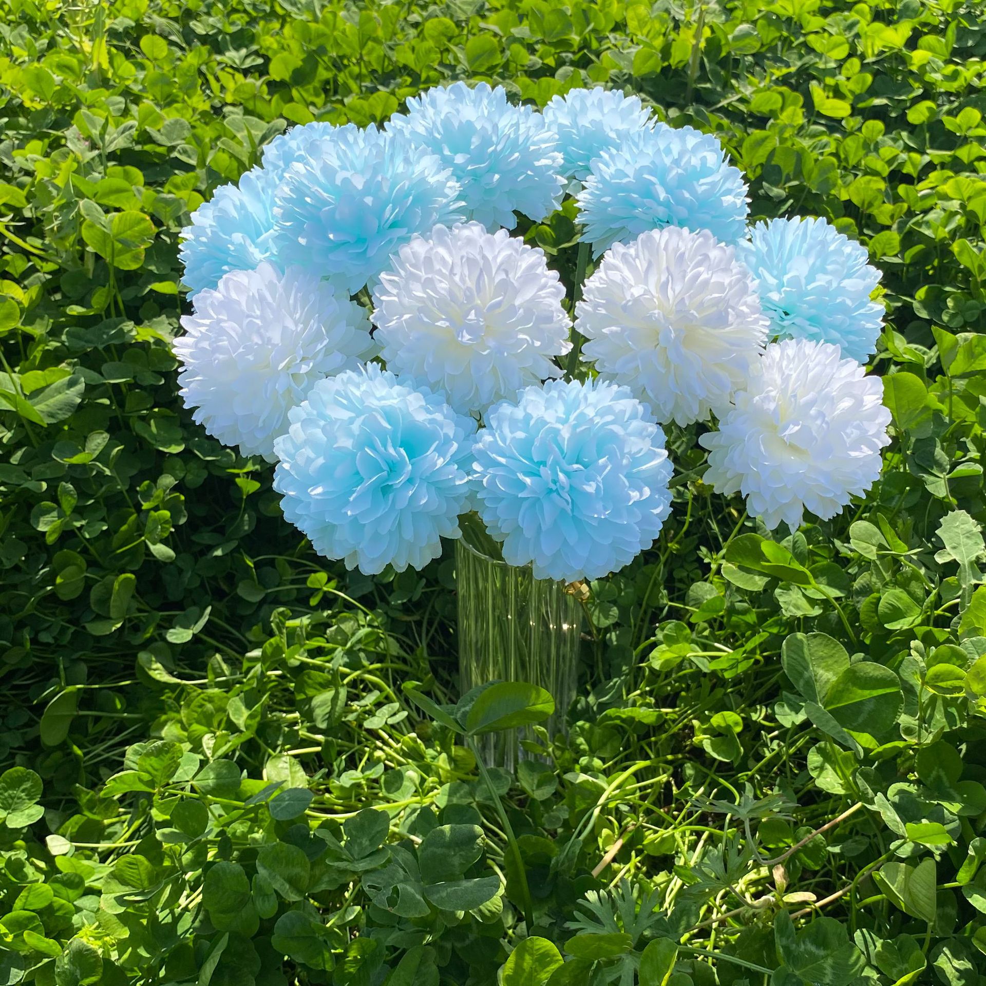 Single ball chrysanthemum artificial flower single head ping-pong chrysanthemum onion flower home living room single bunch of dandelion gerbera spot