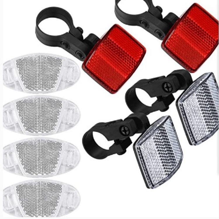 Bicycle plastic reflector tail light mountain bike plastic reflector night front and rear warning tail light