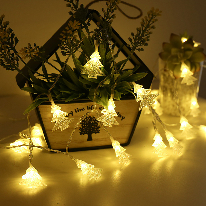 Small Christmas tree lights decorative lamp string battery box string Christmas holiday lights string outdoor LED lights