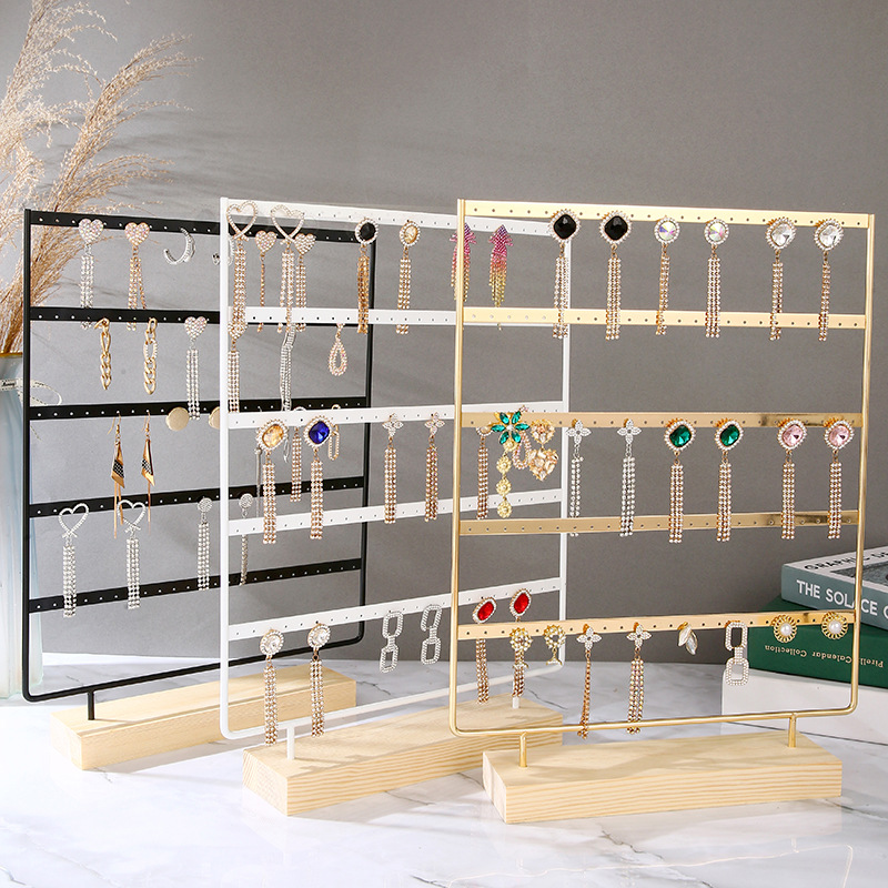 Metal jewelry rack porous multi-layer earrings ear studs display stand jewelry store live studio stall jewelry display props