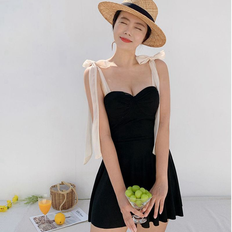 2023 Korean-style New One-piece Swimsuit for Women Sexy Slim-looking Vacation Swimwear for Women