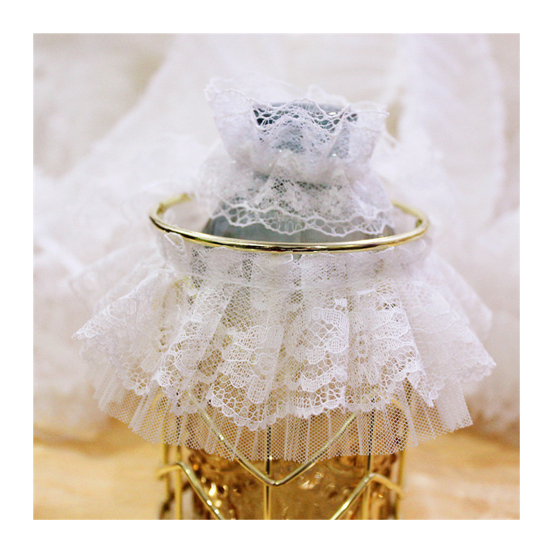 Pleated Lace Organ Ear Lilita Lace Folded Tutu Dress Accessories Double-Layer Three-Dimensional Bounce