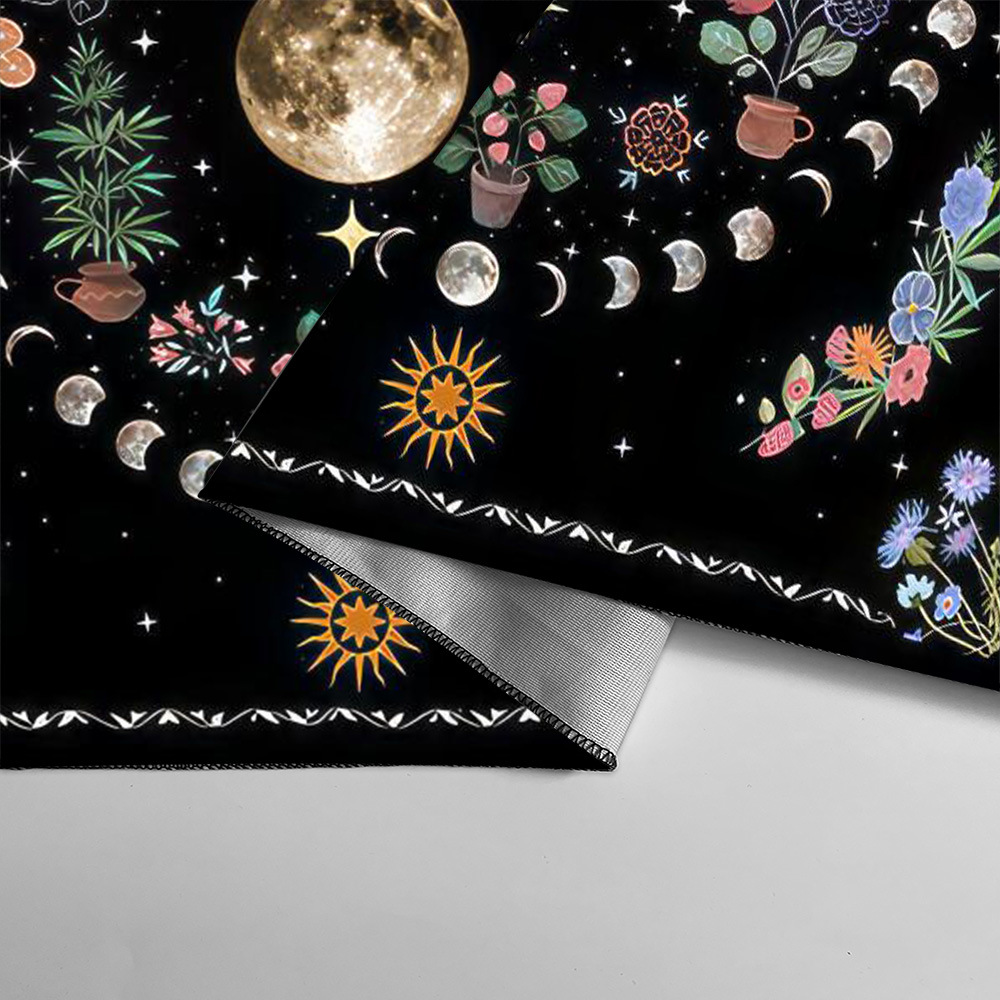 Tarot Tablecloth Tarot Tablecloth Cloth Mat Moon Phase Butterfly Flowers Sun Life Tree Flannel Tablecloth