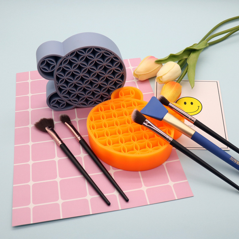 Silicone Mickey Cat Makeup Storage Rack, Drying Makeup Brushes, Stationery Pen Storage Rack Silicone Display Stand
