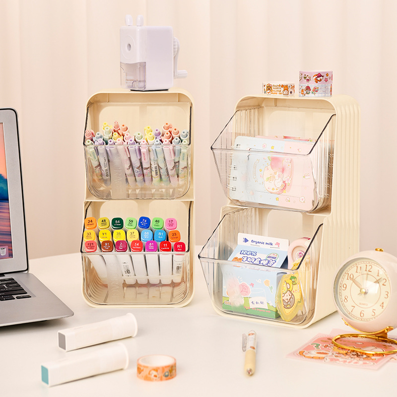 Desktop Tea Bag Storage Box Tea Room Coffee Milk Tea Instant Bag Finishing Rack Cosmetic Lipstick Storage Rack