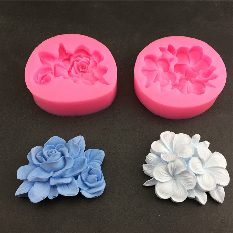 花シリーズクチナシ花卵花シリコン金型手作りチョコレート滴糊石膏樹脂金型|undefined