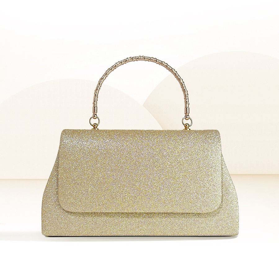 2003 spot new cross-border ladies handbag small glitter hand bag fashion simple banquet bag