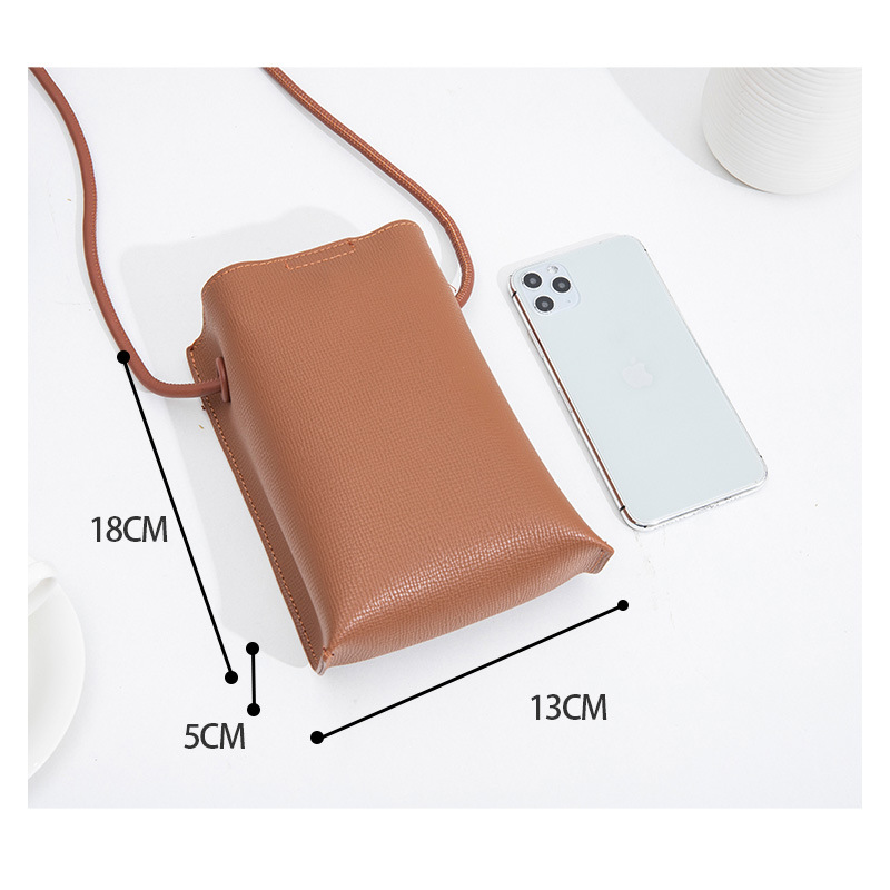 Cross-border New Korean Style Vertical Mobile Phone Bag Women's Fashionable Simple Small Satchel Instagram Style Japanese Mini Crossbody Small Bag