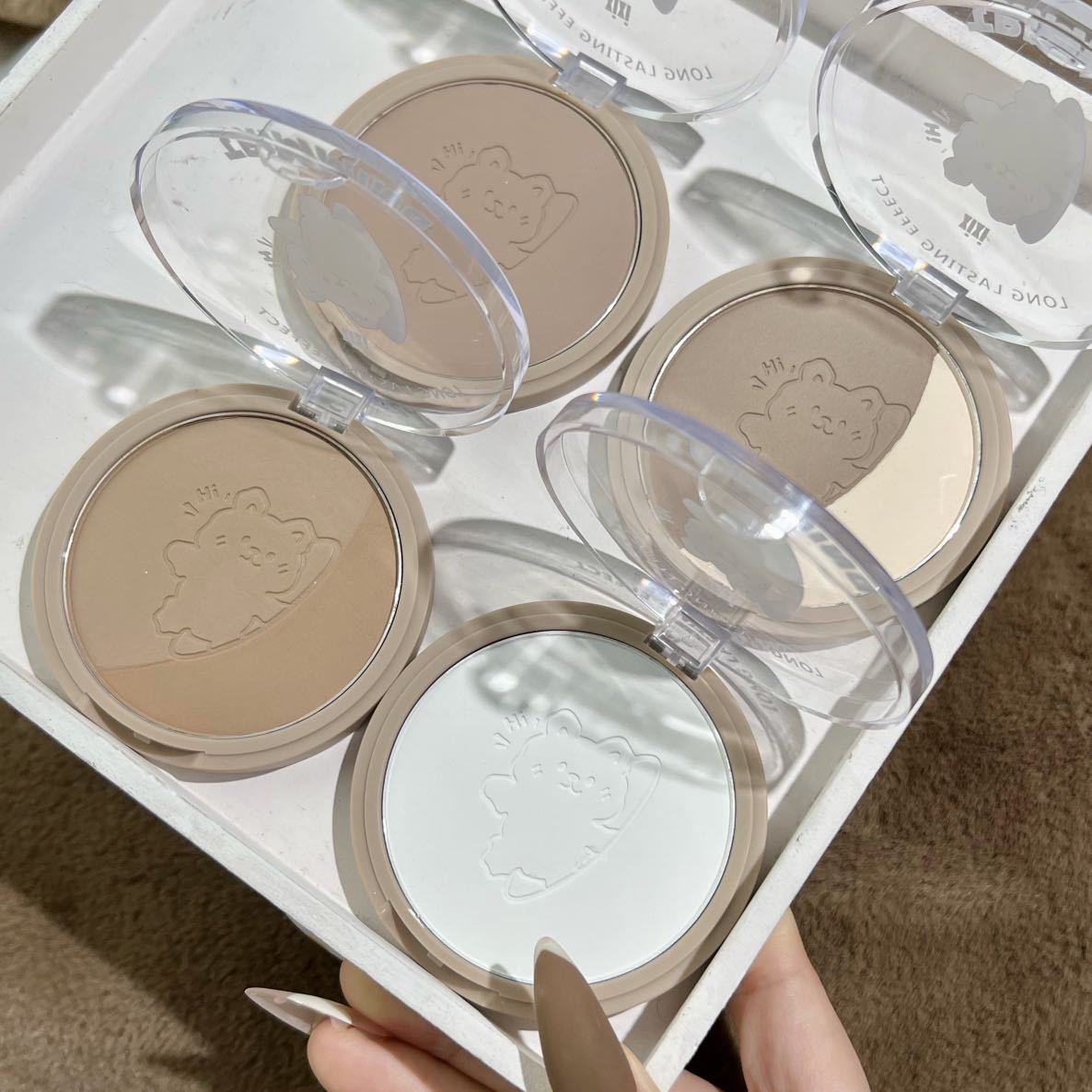 Makeup XIXI Modern Two-color Fixation Plate Matte Natural Three-dimensional Fixation Face Nasal Shadow Silhouette Fixation Powder