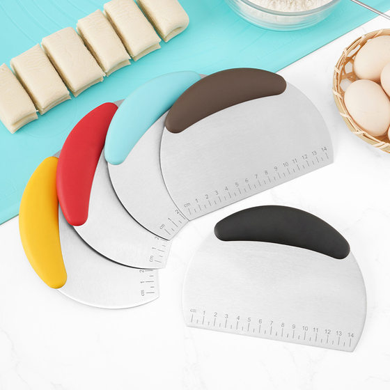 Stainless steel flour cut dough milk sugar cut dough cut dough knife cream scraping cut dough knife cake baking scraper