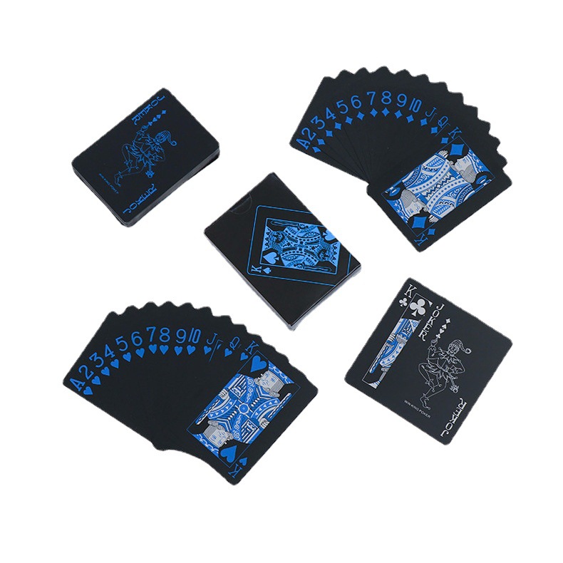 Creative black plastic magic poker PVC waterproof chess casual game poker wholesale supply