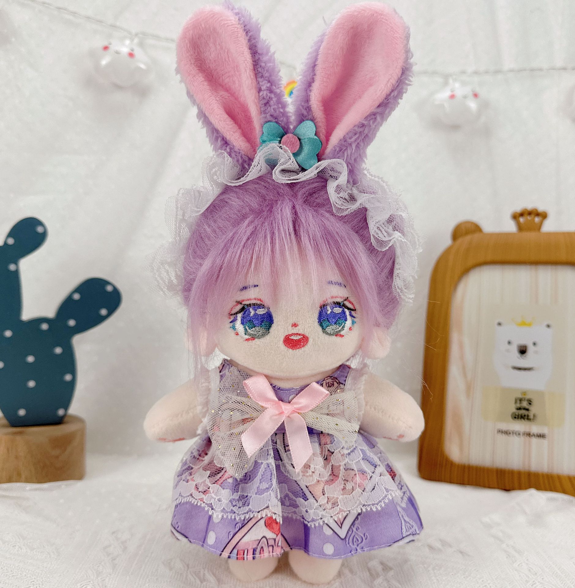 Cute 20cm cotton doll plush toy can be changed human-shaped doll doll gift for girls couple girlfriends