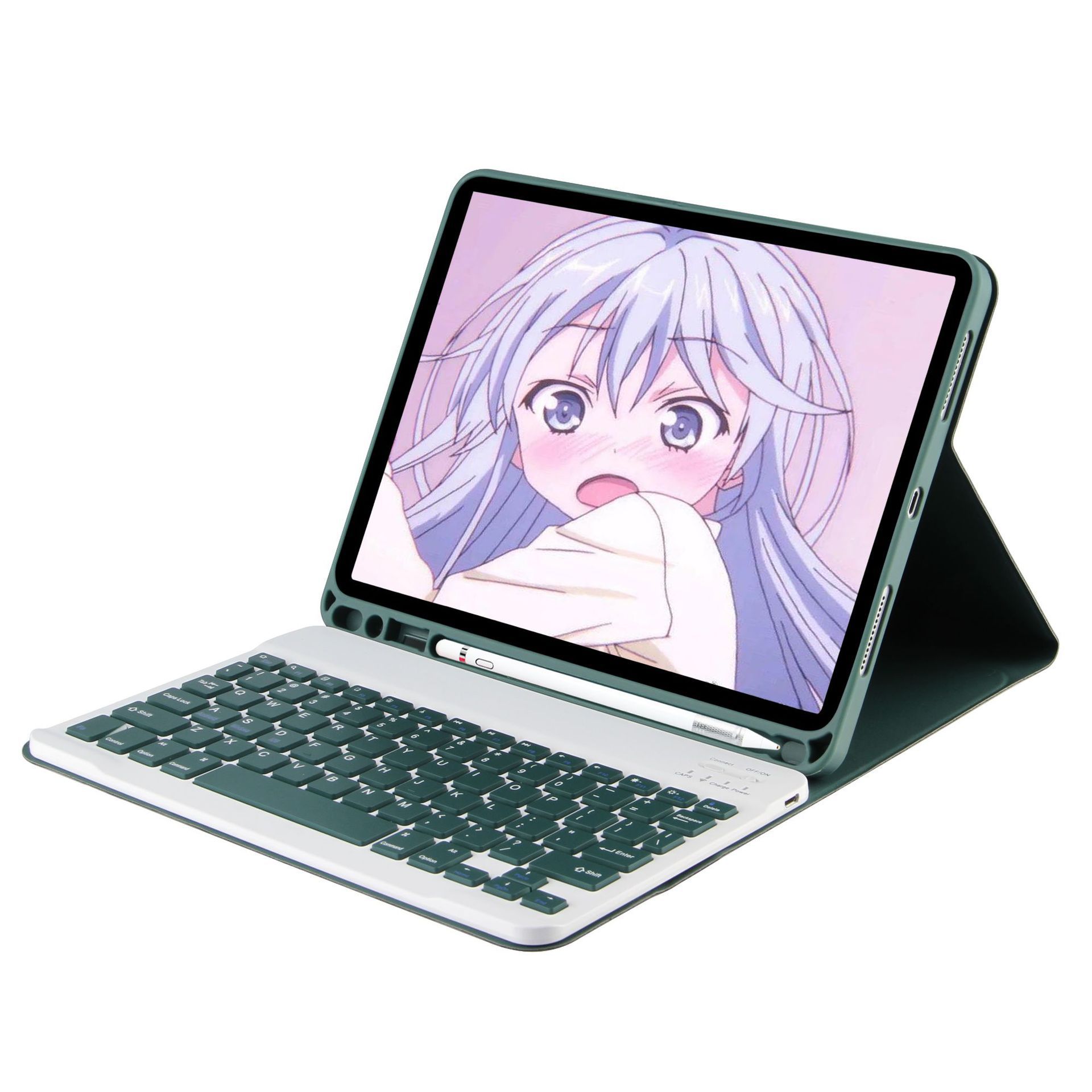 For Samsung S6lite Bluetooth Keyboard Leather Case A9Plus Backlit Bluetooth Keyboard with Pen Slot S9FEPlus Case