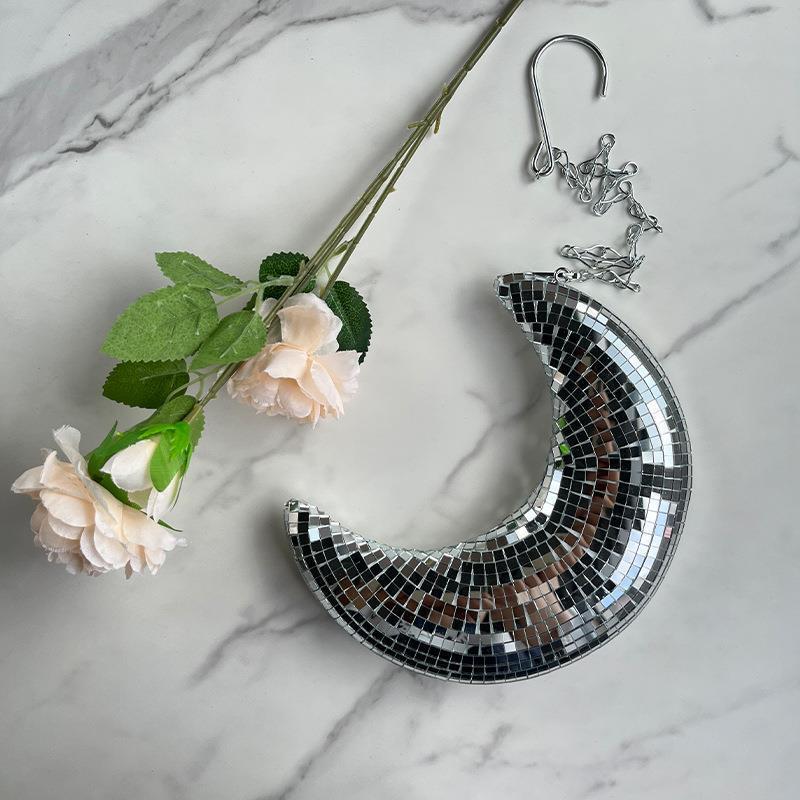 Spot Disco Moon Disco Hanging Moon Pendant Party Reflective Decoration Vintage Disco