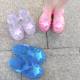 Europe and the United States new summer men's and women's small and medium-sized children's hole shoes covered jelly baby Roman Rainbow Five-pointed star sandals