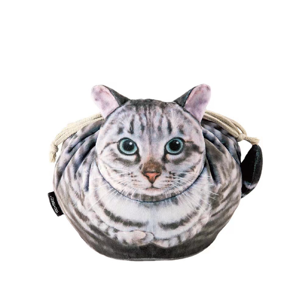 Spot Cute Creative Japanese Cat Printing Drawstring Storage Bag Cosmetic Bag Home Storage Dust-proof Bag