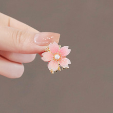 2024 new rhinestone colored glaze flower gun black hairpin high sense back of the head half tie grip clip exquisite shark hair accessories_voghion.com