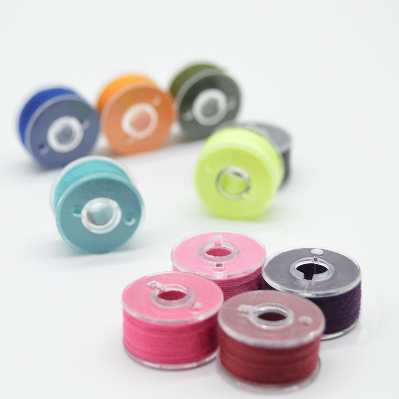 With thread plastic shuttle bulk household sewing machine bottom line shuttle accessories sewing thread shuttle 25/36/50 color wholesale