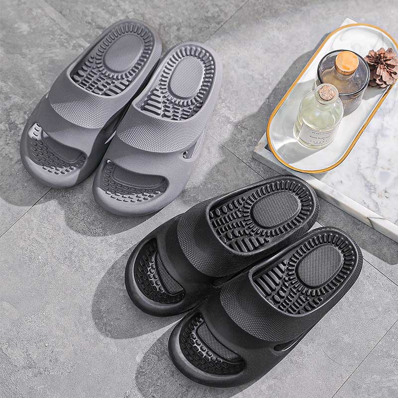Jiajiale Massage Leakage Slippers Women's Slip-on Feeling Thick Bottom Indoor Bathroom Non-slip Bath Soft Bottom Slippers Men's New