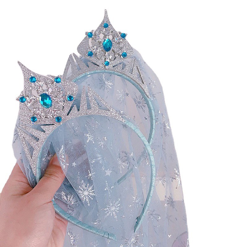 Ice and Snow II Children's Hair Accessories Girls' Wonder Princess Crown Aisha Anna Hair Band Headwear Magic Stick Walking Stick Sceptre