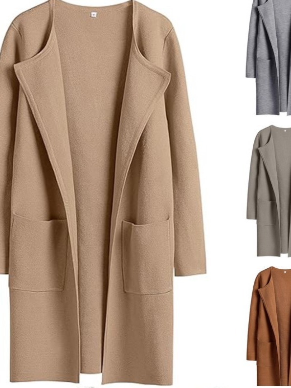 2023 Amazon independent station autumn and winter new women's clothing European and American cross-border popular comfortable casual lapel coat for women