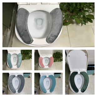 Cross-border sale of flannel memory cotton soft PVC glue warm adhesive toilet mat a generation of hair