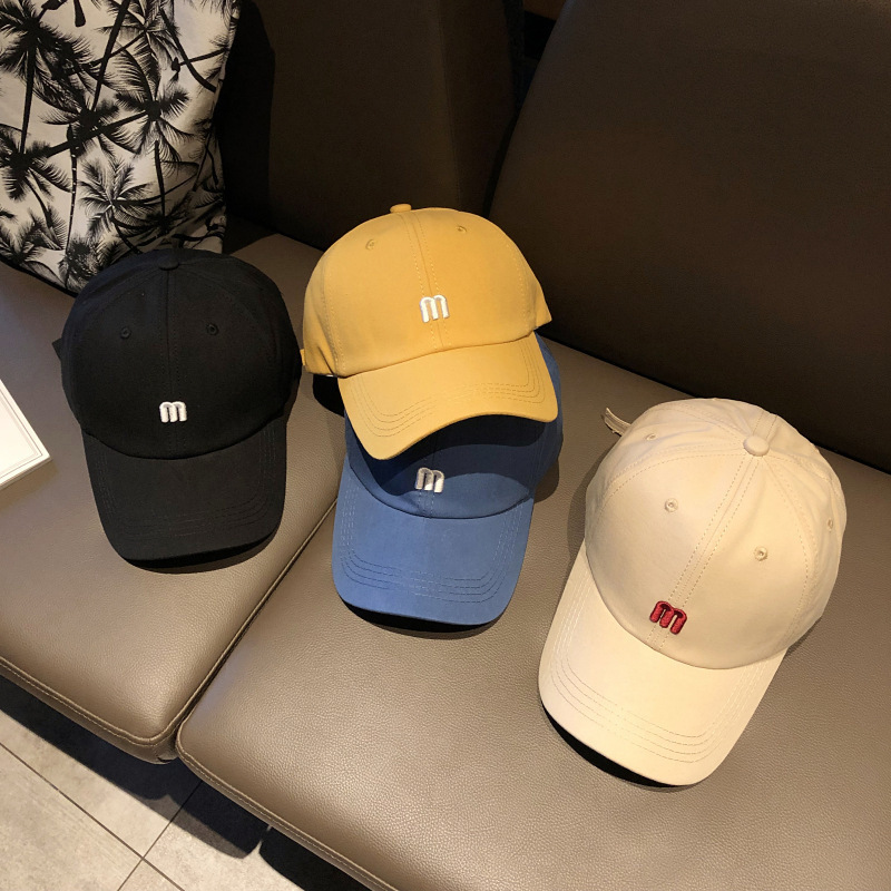 Baseball Cap Women's Korean-style Simple Small Letter Baseball Cap All-match Outdoor Ins Embroidered Sunscreen Cap for Men