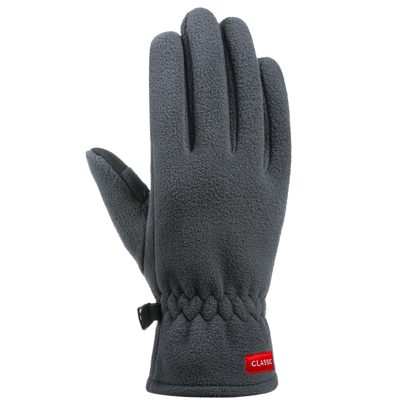 Gloves men's winter cold-proof warm fleece-lined thickened windproof non-slip touch screen sports driving outdoor riding gloves men