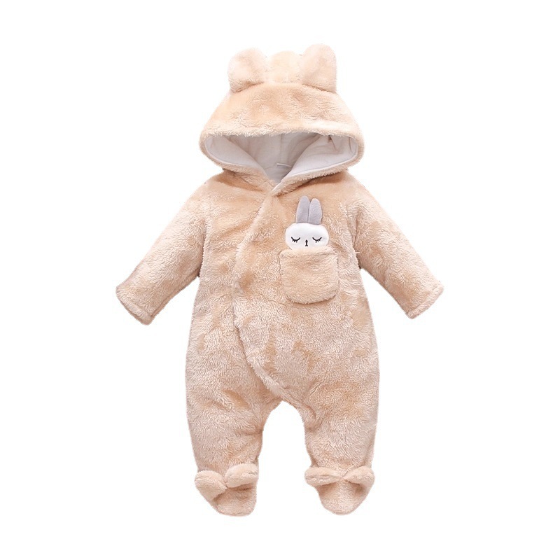 Baby's Cotton-padded jumpsuit Spring and Autumn and Winter Baby's Thin Cotton Long-sleeved Bottoming Harper Climbing Clothes Cotton-padded Jacket
